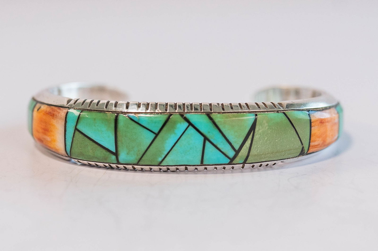 Vintage Frank Yellowhorse Inlaid Cuff (1 of 5)