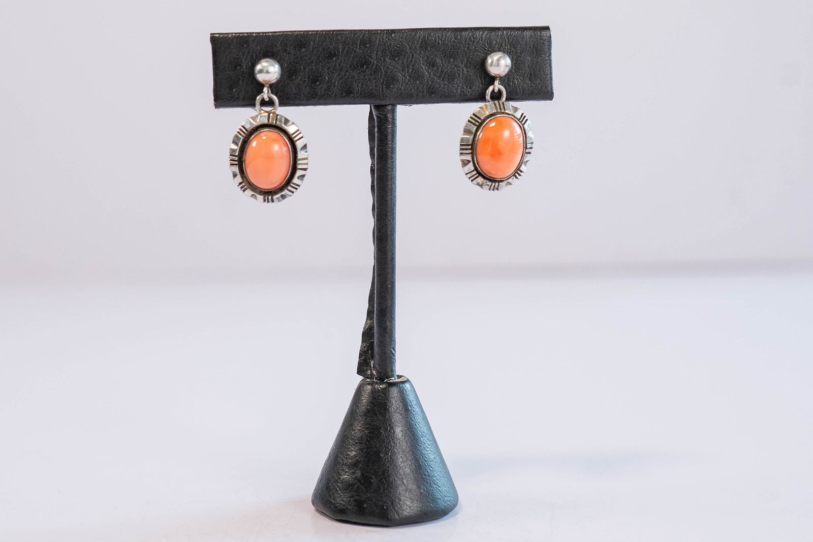 Vintage Pauline Claw Rare Pink Coral Earrings (1 of 3)