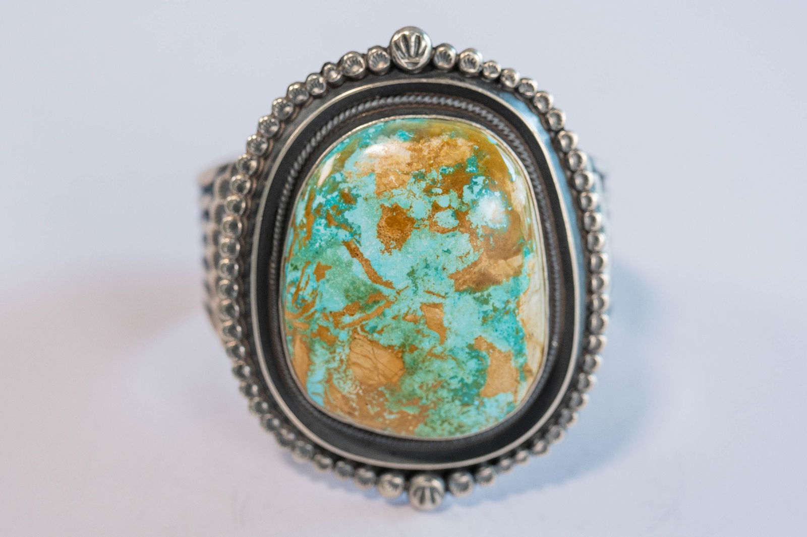 Leon M.T.Z. Floral Royston Turquoise Cuff (1 of 7)