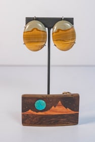 Picture Jasper Pendants & Inlaid Wood Belt Buckle