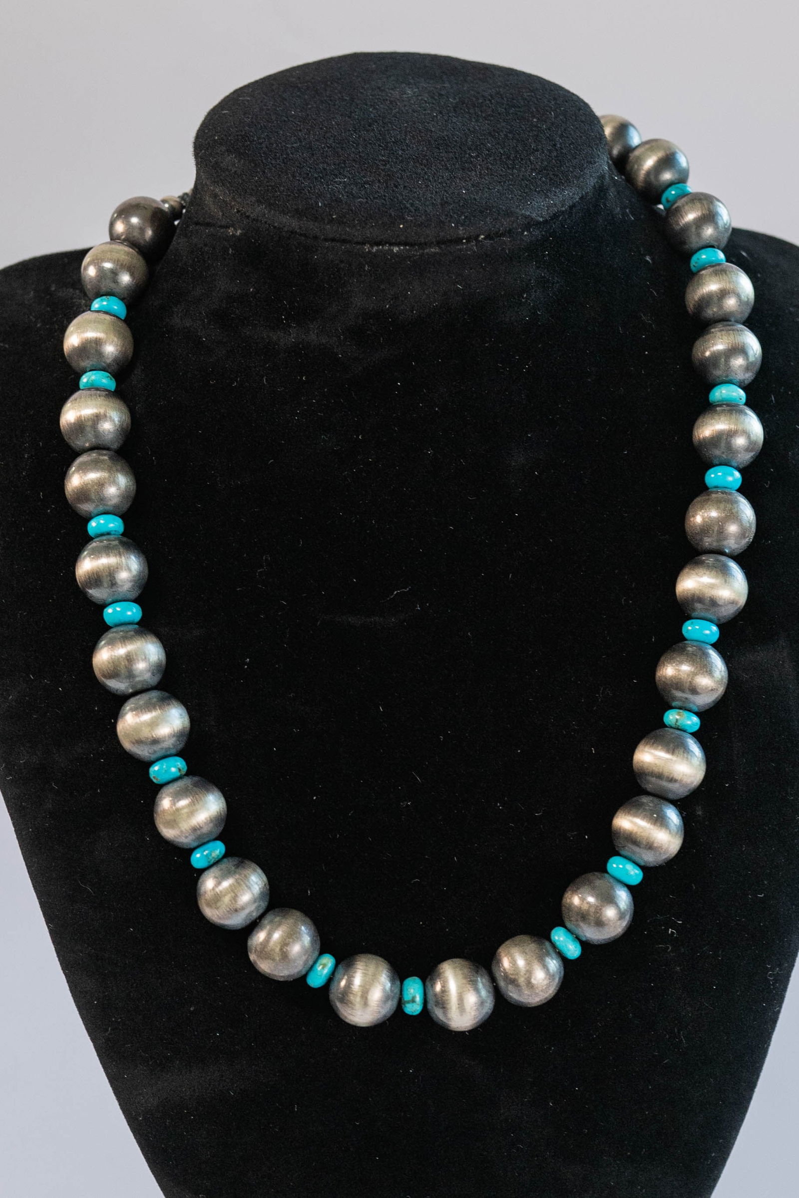 Navajo Pearl & Sleeping Beauty Turquoise Necklace (1 of 6)