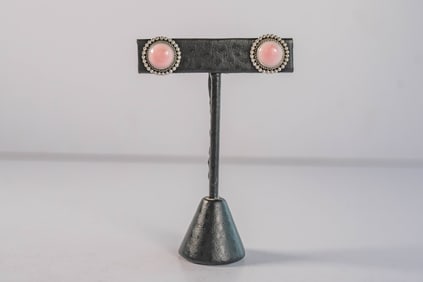 Pink Conch Shell Post Earrings