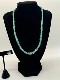 Vitage Kingman Turquoise Necklace & Earrings