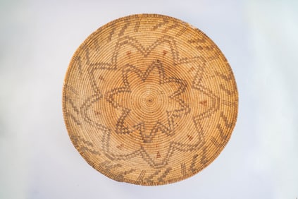 Three Rod Coiled Apache Basket Circa 1890