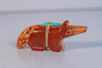 Zuni Hand Carved Jasper Medicine Bear