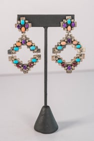 Striking Unique Post Dangle Earrings