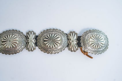 Rare M C Shirley Navajo Concho Belt