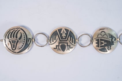 Extraordinary Overlay Storyteller Concho Belt