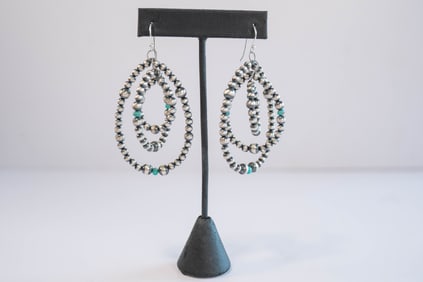 Sterling Silver French Wire Navajo Pearl Earrings