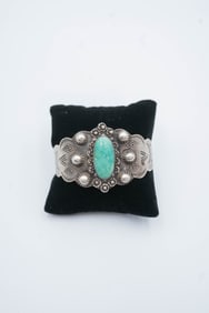 Vintage Native American Intricate Cuff Bracelet