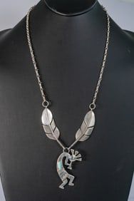 Wonderful Vintage Kokopelli Pendant Necklace