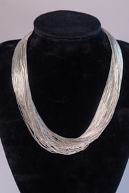 Liquid Sterling Silver 50 Strand Necklace