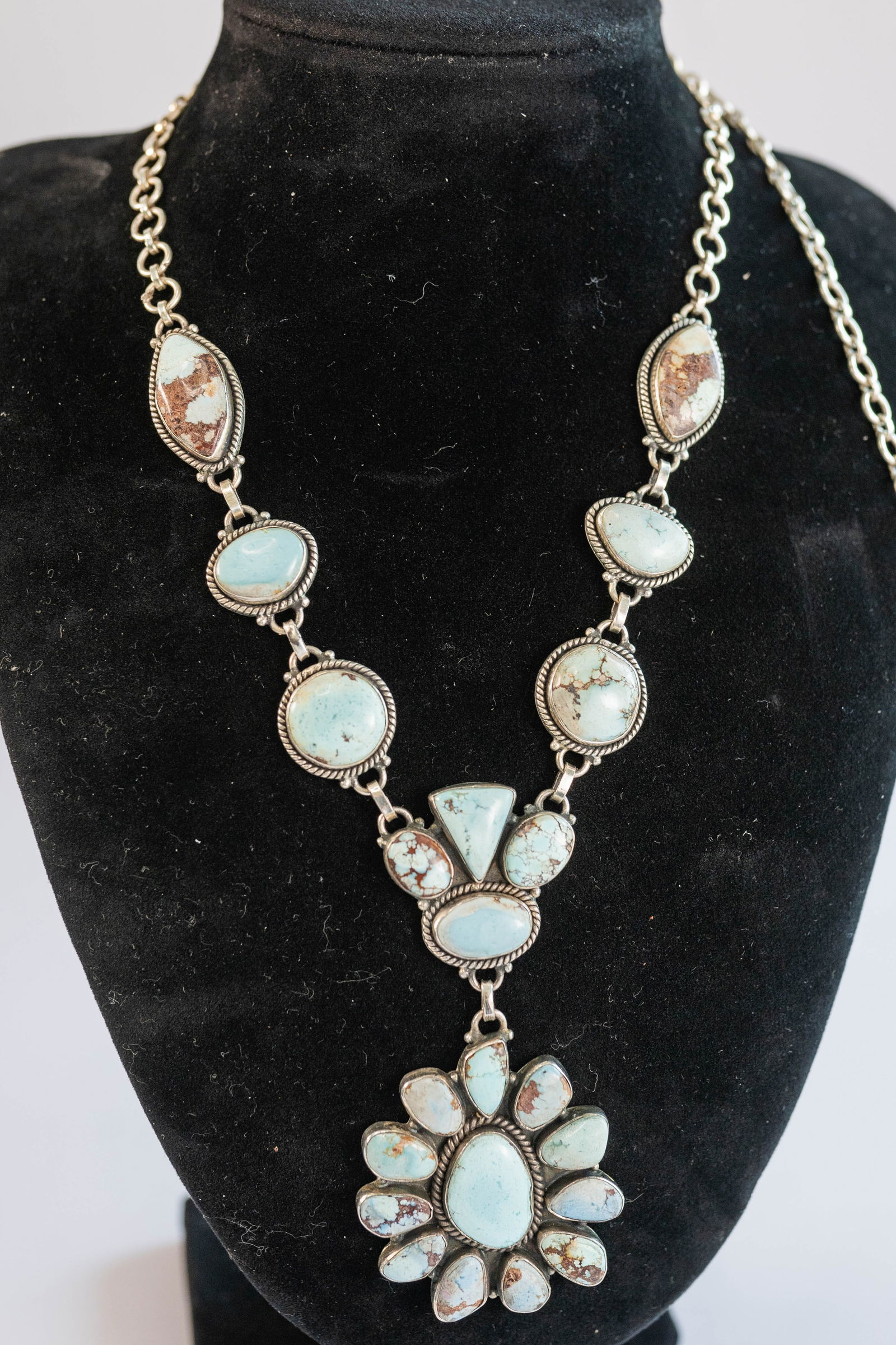 Rare Golden Hills Turquoise Blossom Necklace (1 of 5)