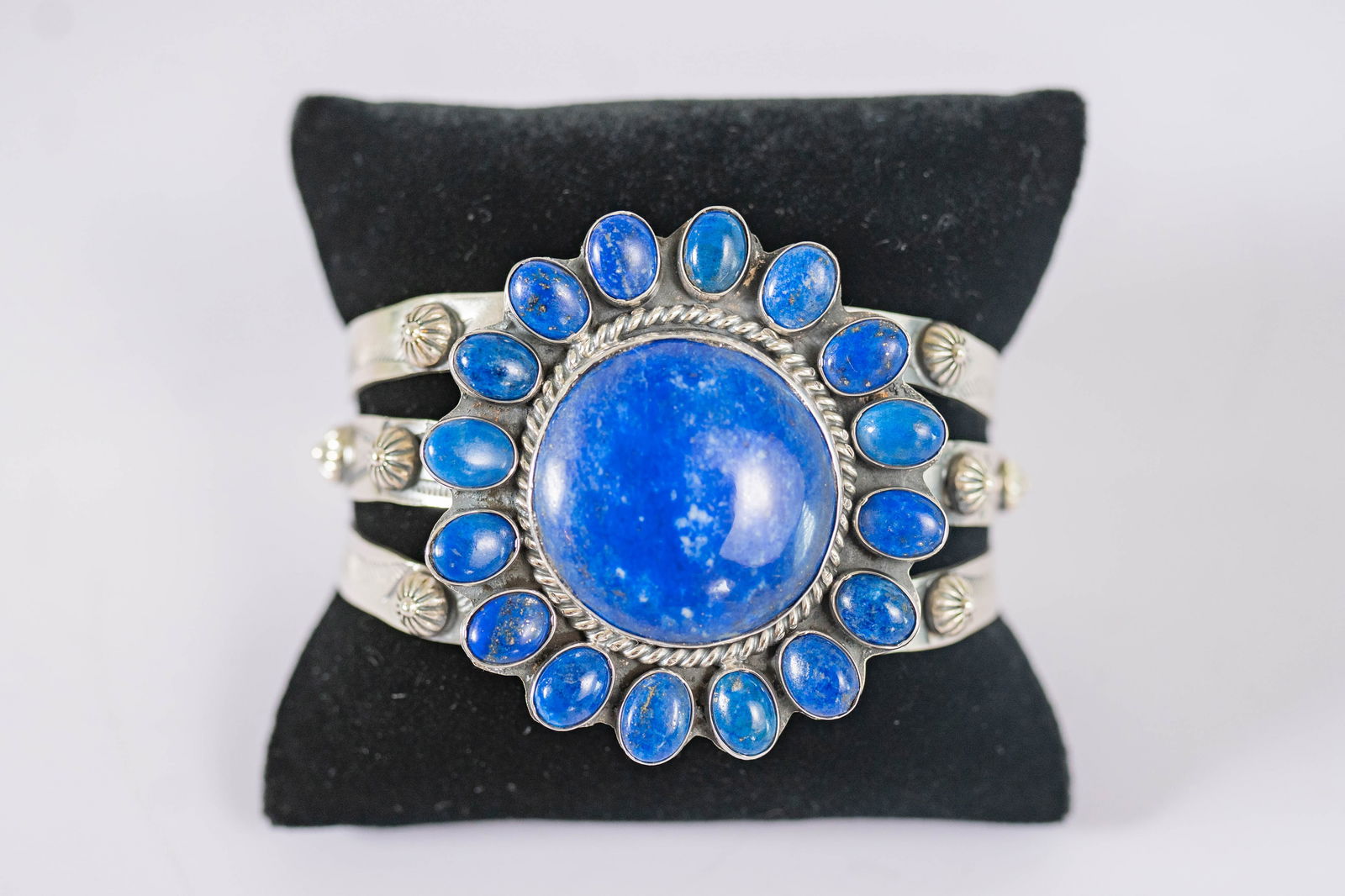 Wonderfully Detailed Lapis Cuff (1 of 6)