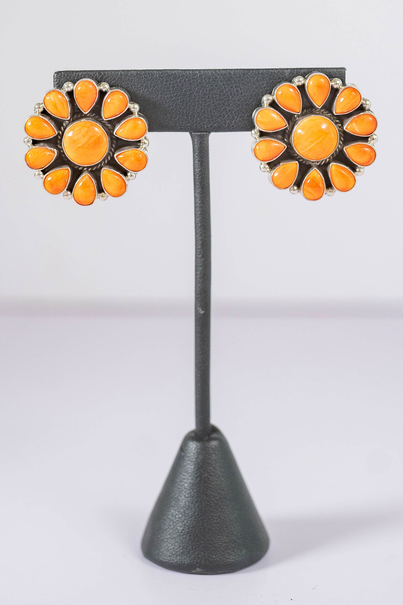 Radiant Orange Spiny Oyster Shell Post Earrings (1 of 7)