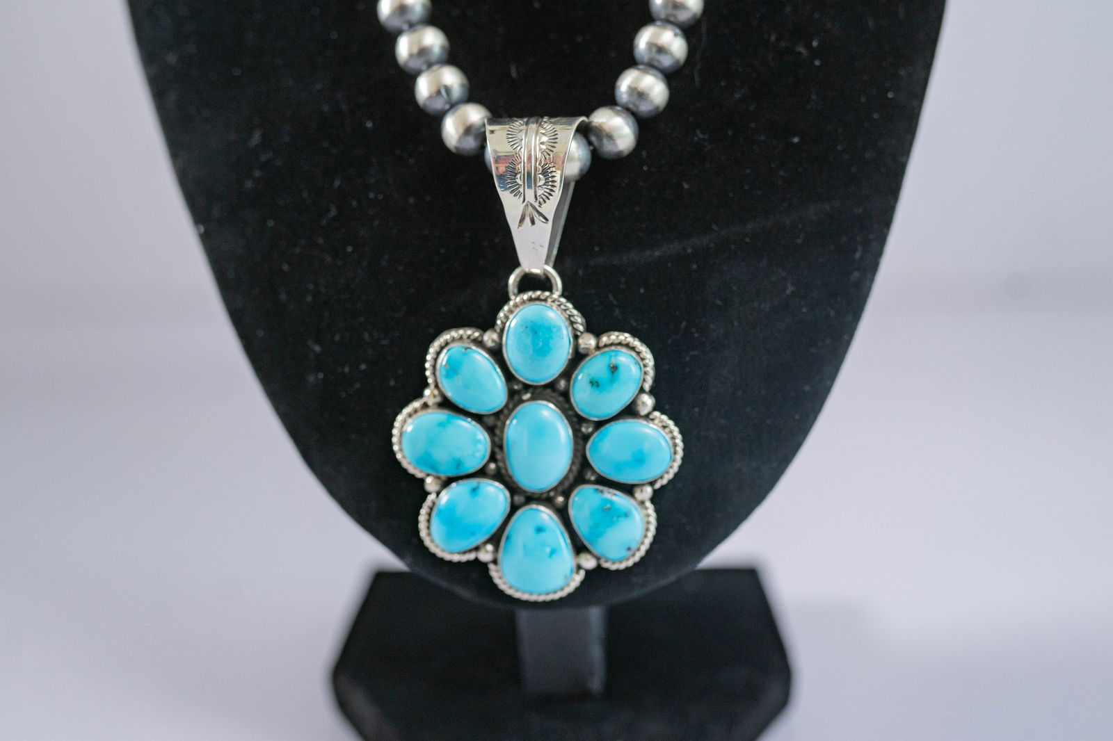 Eula Wiley Amazing Sonoran Rose Turquoise Pendant (1 of 5)