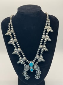 Navajo Petite Squash Blossom Necklace
