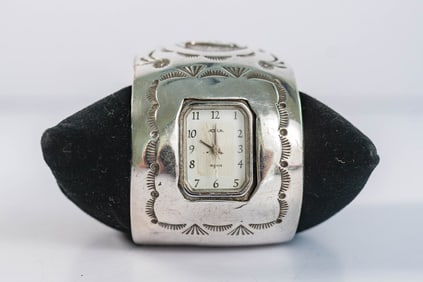 Vintage Storyteller Cuff Watch Bracelet