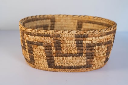 Pima Rolling Log Basket Circa 1900s