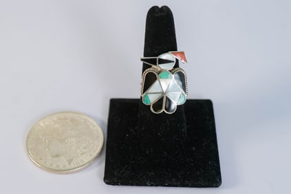 Vintage Zuni Firebird Ring