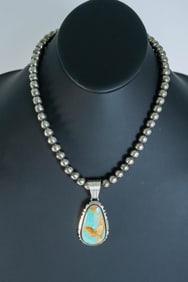Outstanding Royston Turquoise Pendant
