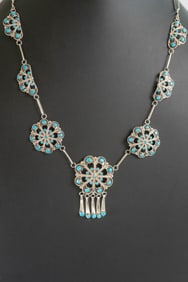 Exquisite Blossom Necklace And Matching Earrings