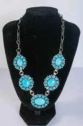 Fabulous Sleeping Beauty Turquoise Blossom Necklace