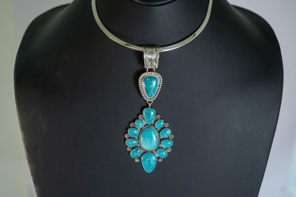 Ella Linkin Fox Turquoise Pendant Necklace