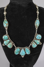 Magnificent Waterweb Turquoise Panel Necklace