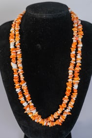 Charming Orange Spiny Oyster Necklace