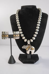 Tommy Singer Pendant Necklace & Earrings