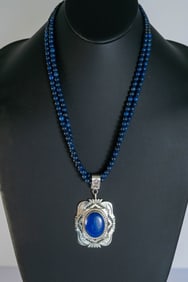 Spectacular Afghanistan Lapis Pendant Necklace