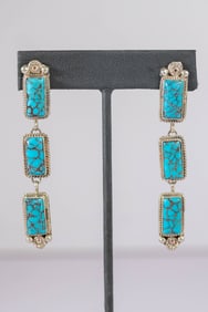 Sensational Prince Egyptian Turquoise Earrings