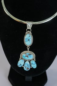 Extraordinary Golden Hills Turquoise Pendant