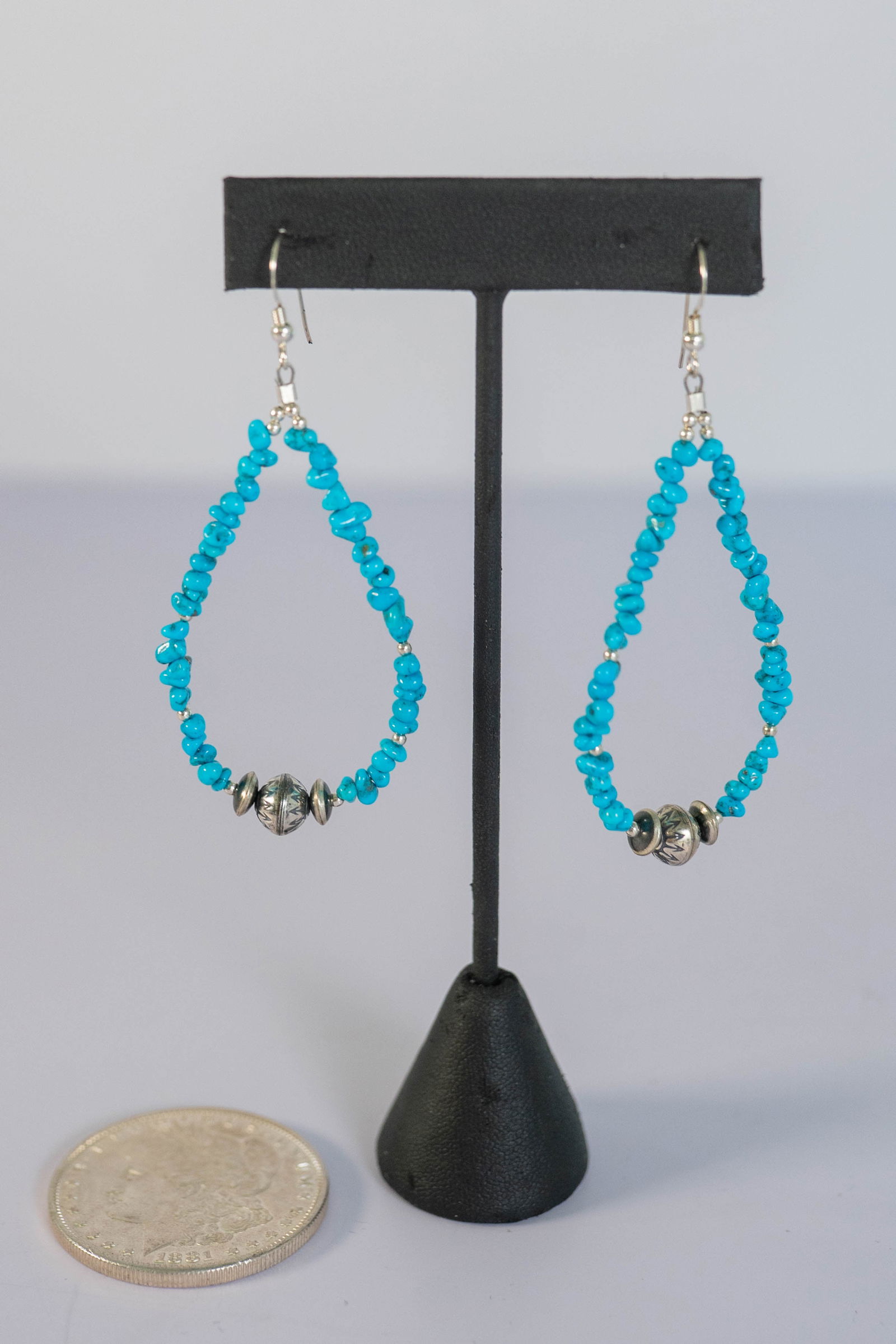 Sleeping Beauty Turquoise Chip Earrings (1 of 4)
