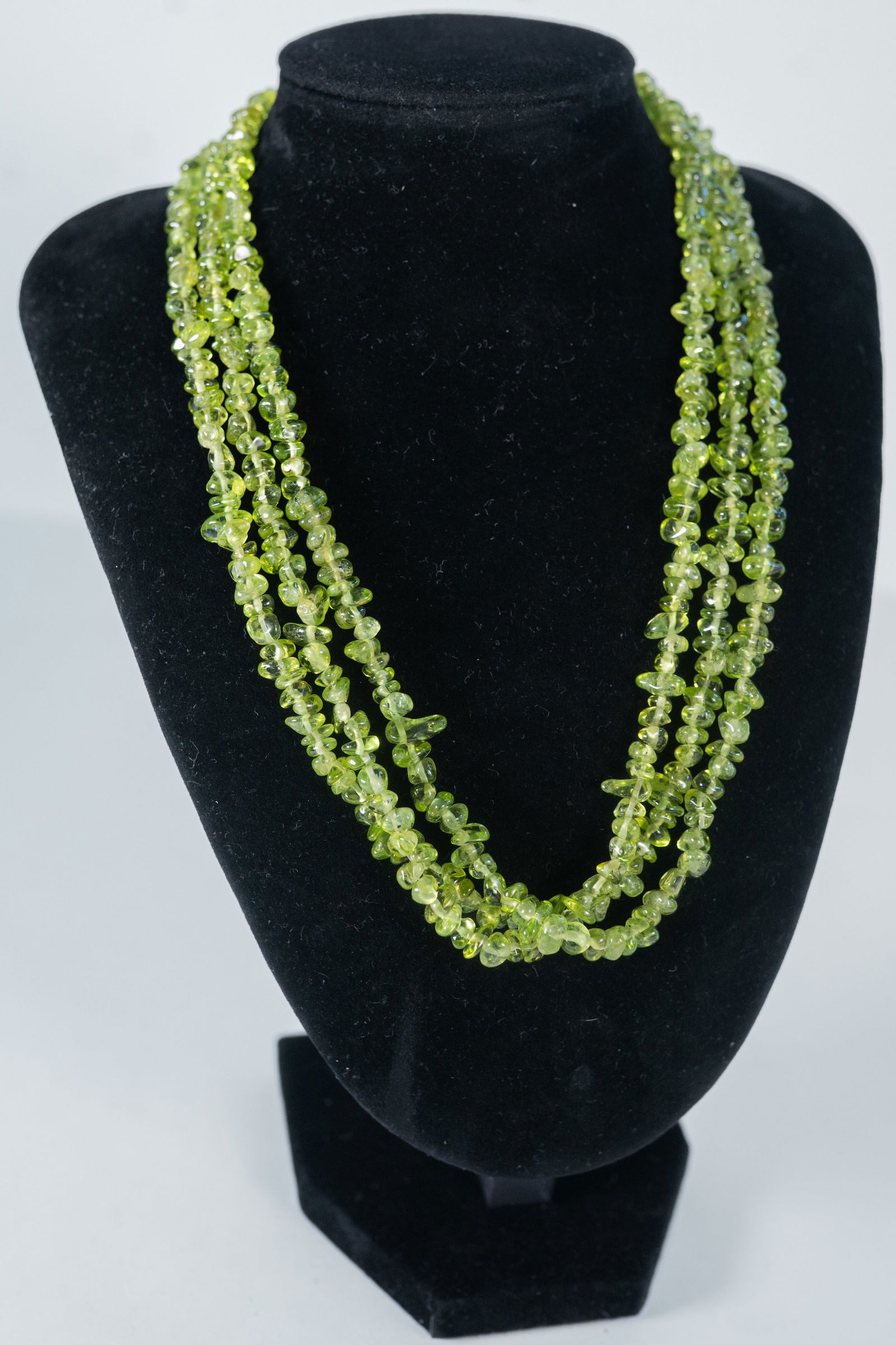 Beautiful Three Strand Peridot Necklace (1 of 5)