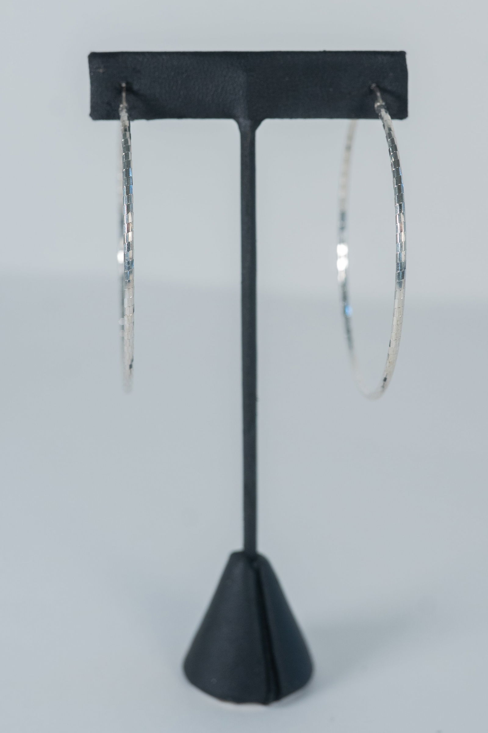 Native American Sterling Silver Hoop Earrings (1 of 6)