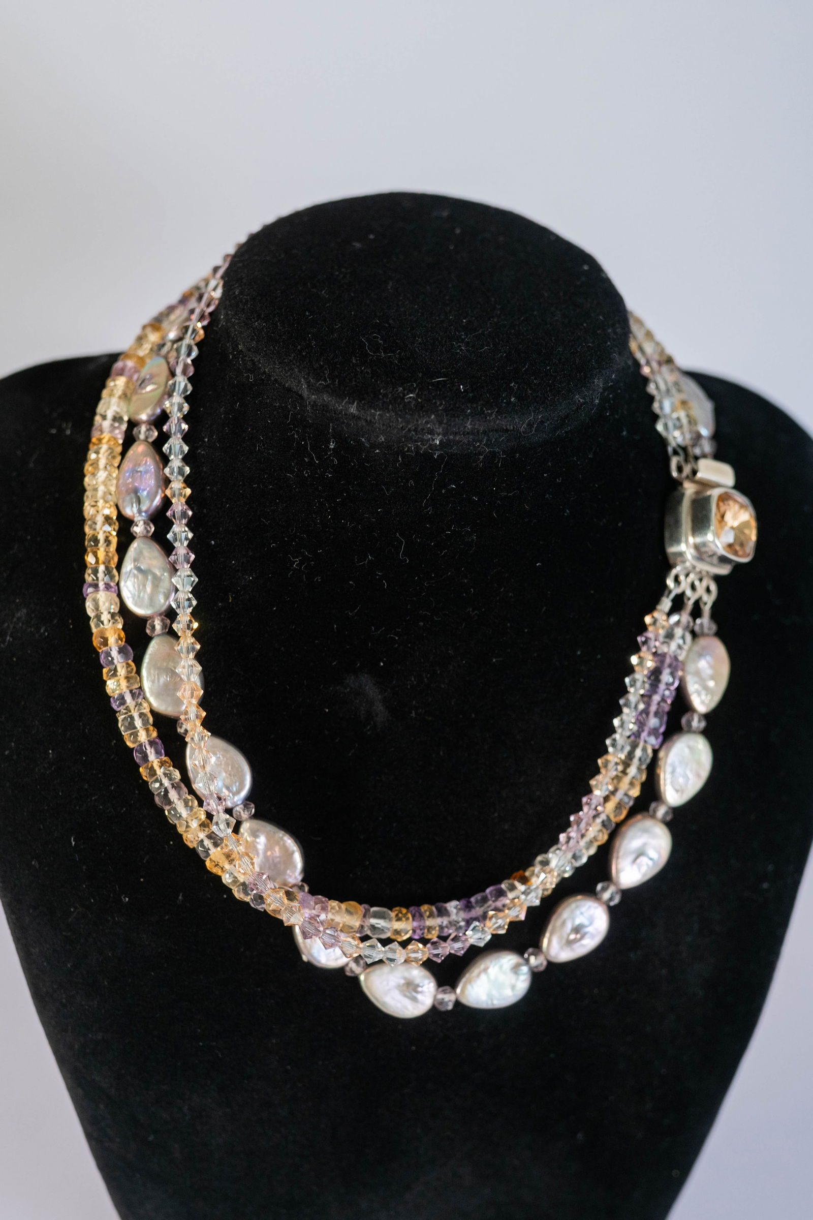 Exquisite Three Strand Necklace (1 of 5)