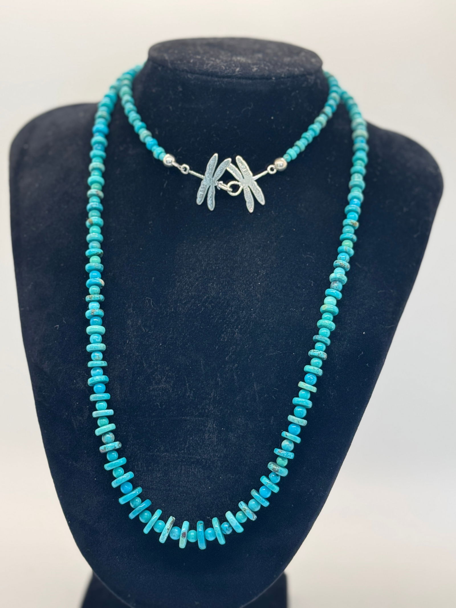 Fashionable 30" Kingman Turquoise Necklace (1 of 5)