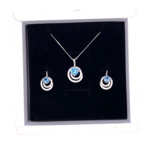 Sterling Silver 2 Piece Aquamarine Jewelry Set (1 of 5)