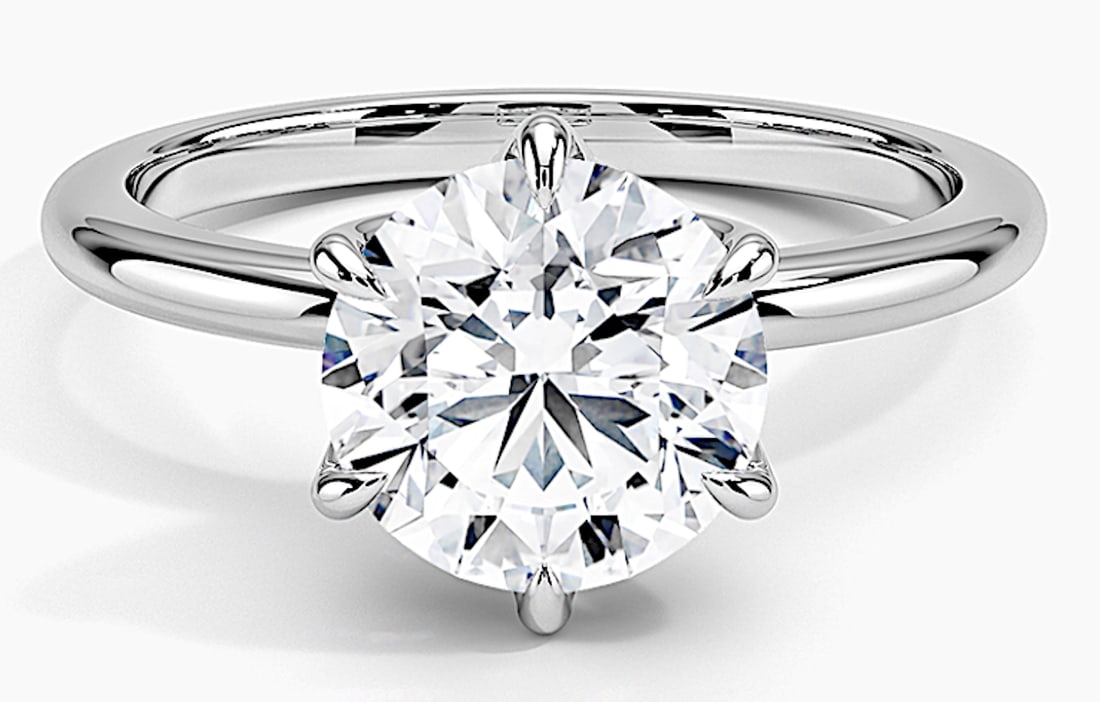 14K White Gold 4.0ct Moissanite Solitaire Ring (1 of 15)