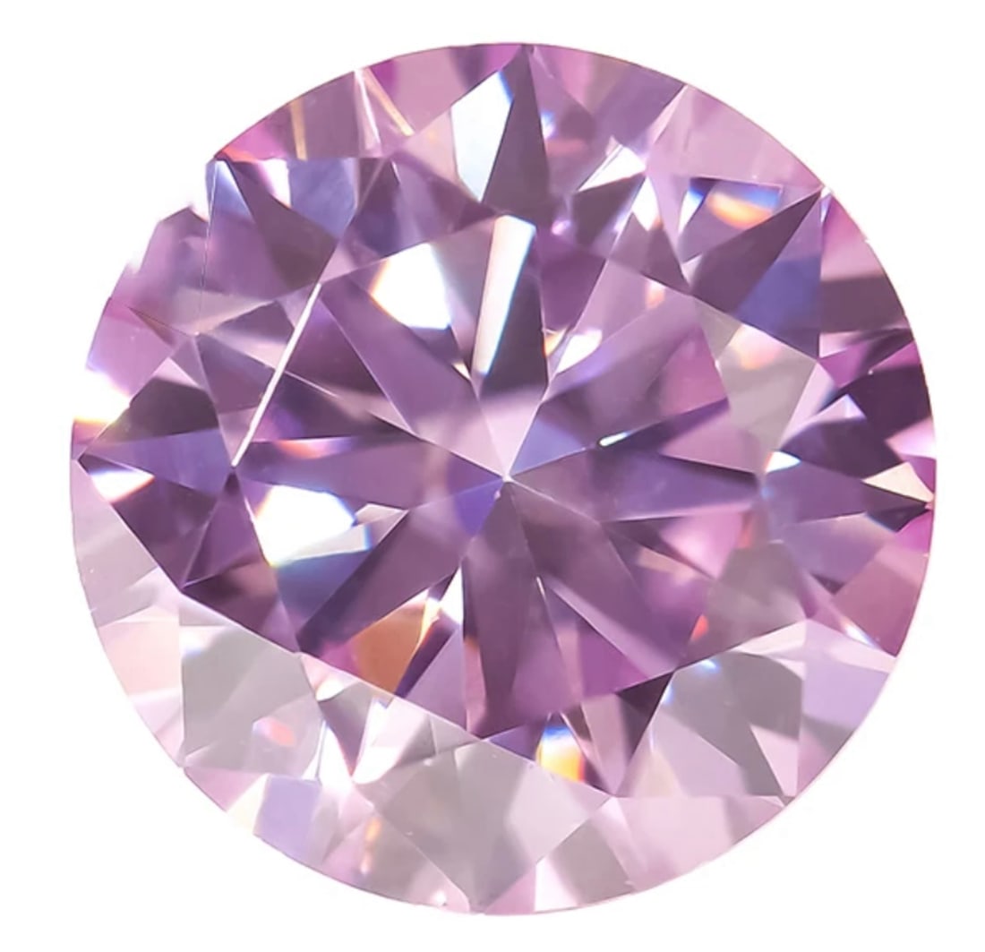 3.0ct Unmounted Sakura Pink Moissanite Diamond: Exciting New SMARTLIFE 3.0ct Unmounted Pink Moissanite Diamond Color - Sakura Pink Clarity - VVS1 Rated - 3EX Cut - Round Brilliant Cut (8 Hearts & 8 Arrows) and near Flawless. Tests Positive with a D