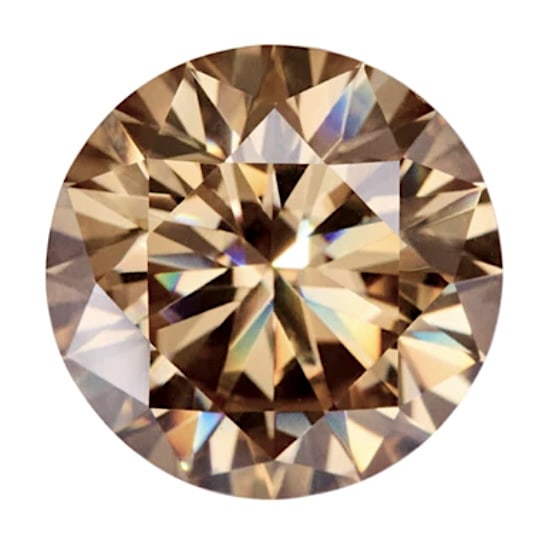 2.0ct Unmounted Champagne Moissanite Diamond: Magnificent New SMARTLIFE 2.0ct Unmounted Champagne Moissanite Diamond Color - Champagne Clarity - VVS1 Rated - 3EX Cut - Round Brilliant Cut (8 Hearts & 8 Arrows) and near Flawless. Tests Positive wi