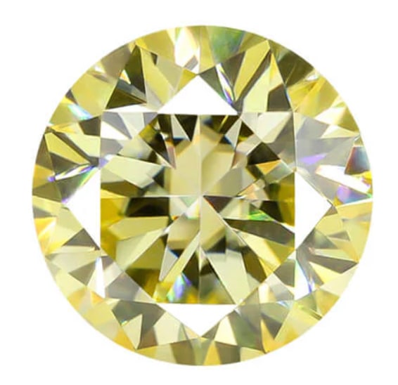 2.0ct Unmounted Lemon Yellow Moissanite Diamond: Superb New SMARTLIFE 2.0ct Unmounted Lemon Yellow Moissanite Diamond Color - Lemon Yellow Clarity - VVS1 Rated - 3EX Cut - Round Brilliant Cut (8 Hearts & 8 Arrows) and near Flawless. Tests Positive w