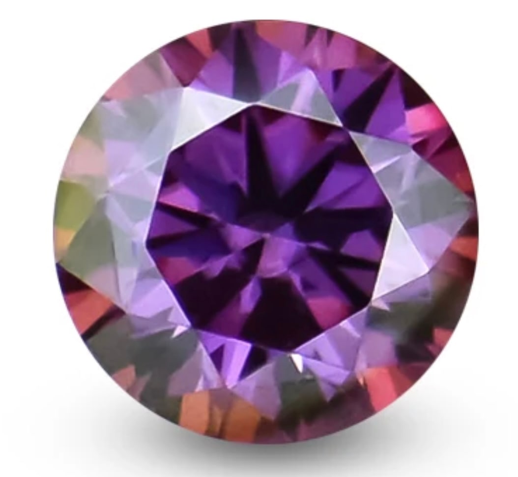 2.0ct Unmounted Amethyst Moissanite Diamond (1 of 8)