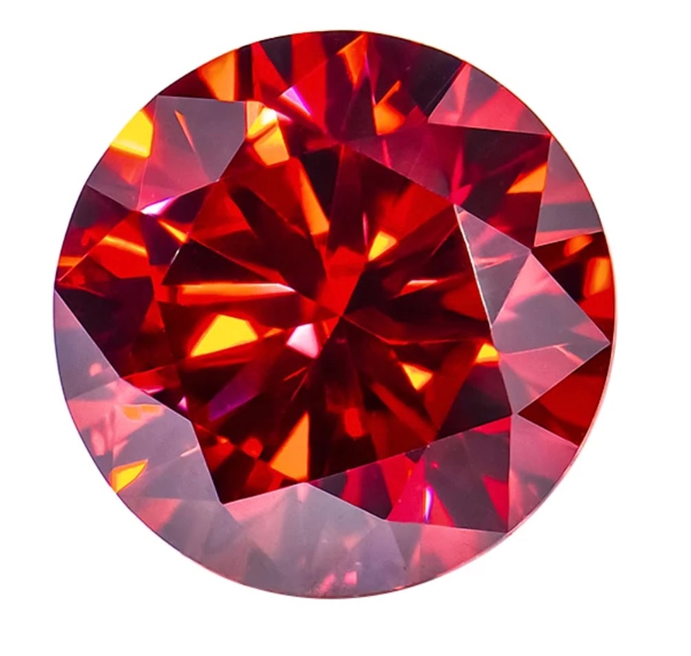 3.0ct Unmounted Pigeon Blood Moissanite Diamond: Alluring New SMARTLIFE 3.0ct Unmounted Pigeon Blood Moissanite Diamond Clarity - VVS1 Rated - 3EX Color - Pigeon Blood Cut - Round Brilliant Cut (8 Hearts & 8 Arrows) and near Flawless. Tests Positive
