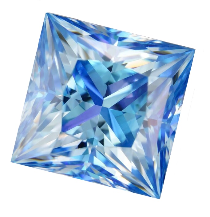 2.0ct Unmounted Klein Blue Princess Cut Moissanite Diamond: Enchanting New SMARTLIFE 2.0ct Unmounted Klein Blue Princess Cut Moissanite Diamond Color - Klein Blue Clarity - VVS1 Rated - 3EX Cut - Princess Brilliant (7.0mm X 7.0mm) and near Flawless. Tests Posi