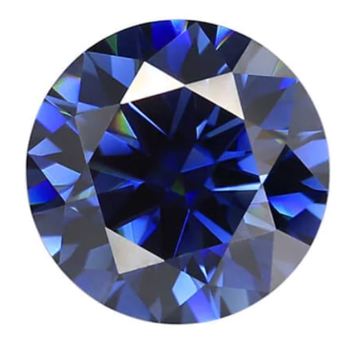 4.0ct Unmounted Sapphire Blue Moissanite Diamond (1 of 7)