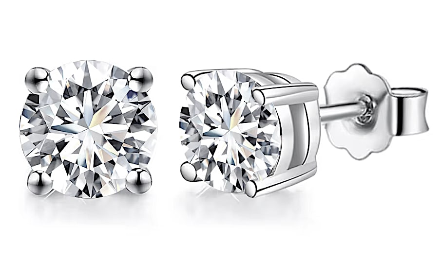 Moissanite Lab Diamond 2.0ct Stud Earrings (1 of 8)