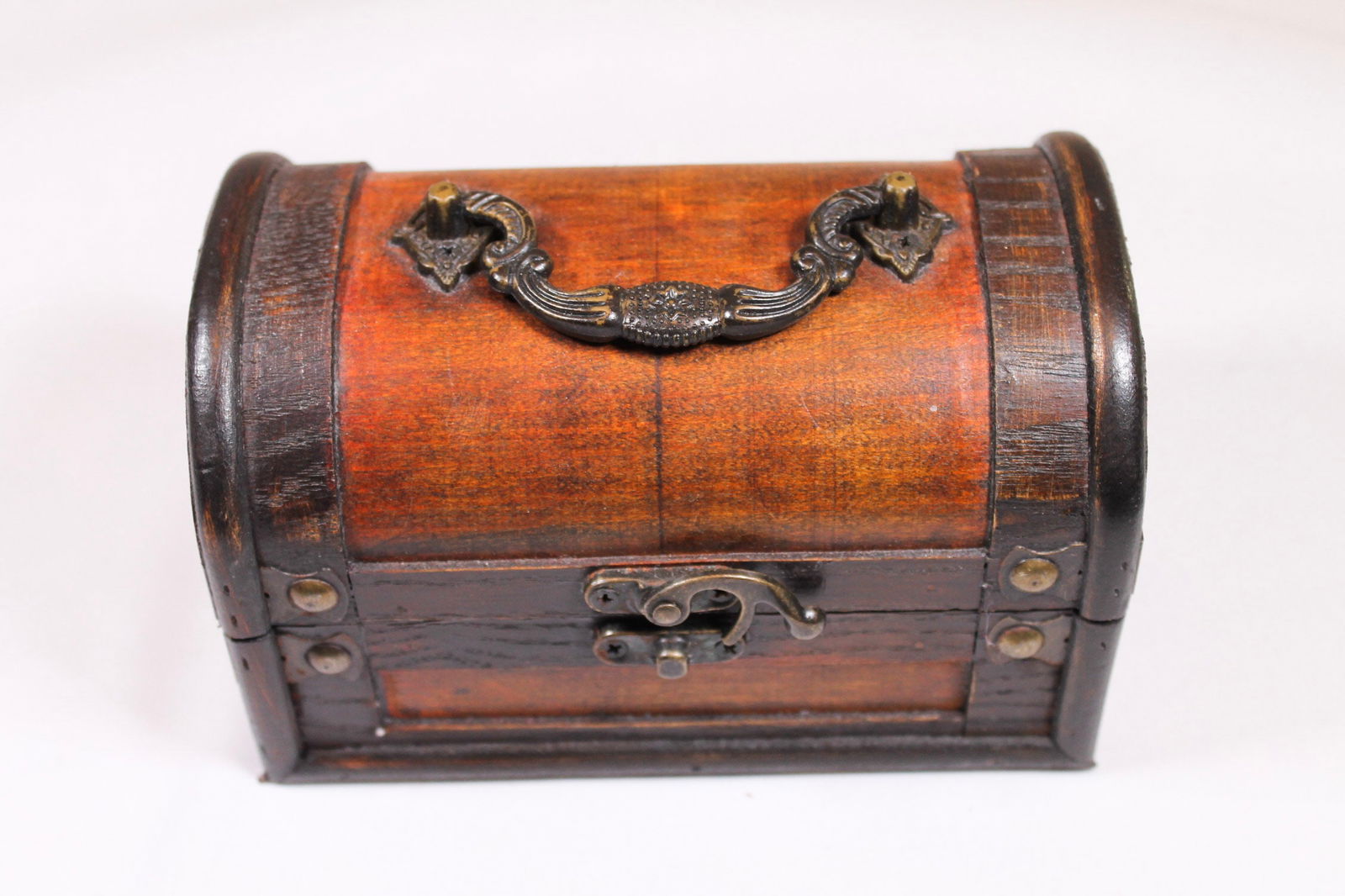 Vintage Treasure Chest Wooden Jewelry Storage case (1 of 5)